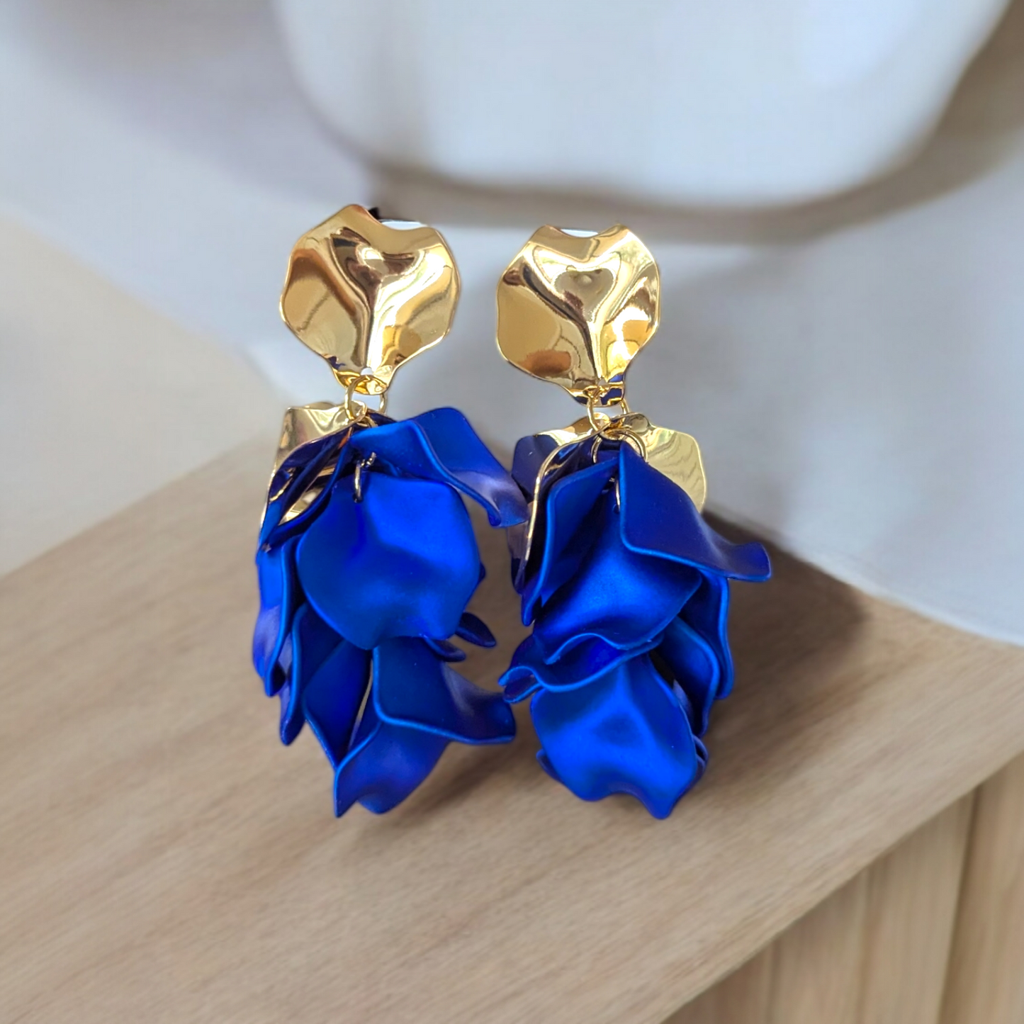 Royalty Metallic Petal Earrings