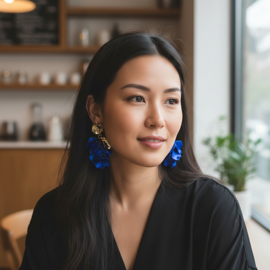 Royalty Metallic Petal Earrings