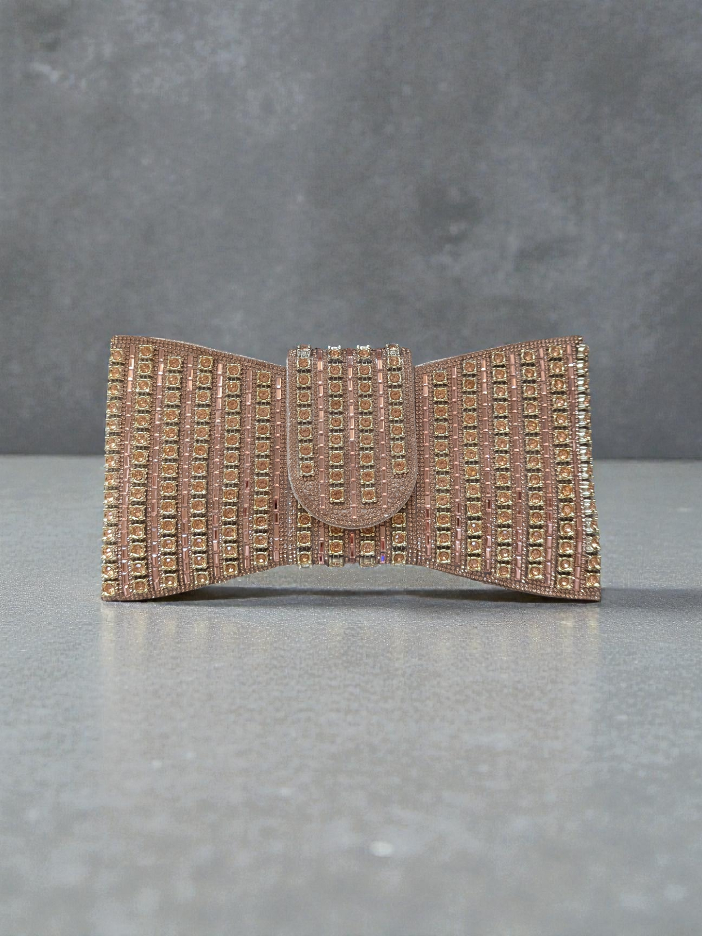 Marilyn Gold Bow Clutch Purse